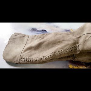 Brown knee high boots